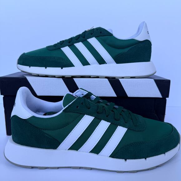 Adidas Run 60s 2.0 H09754 Green/White Mens 9.5 Retro Runner NIB